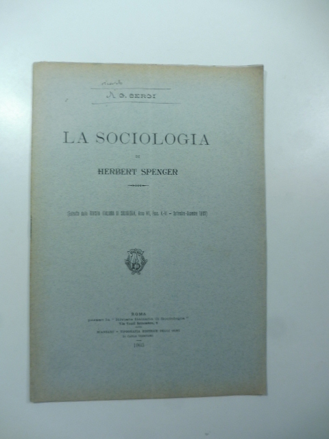 La sociologia di Herbert Spencer